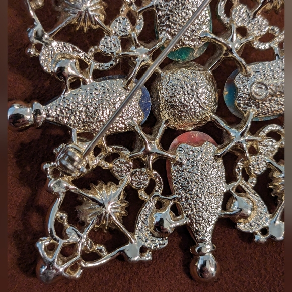 Sarah Coventry Jewelry "Galaxy" Maltese Cross Brooch Pin 1960's Rhinestone EUC - Picture 6 of 10